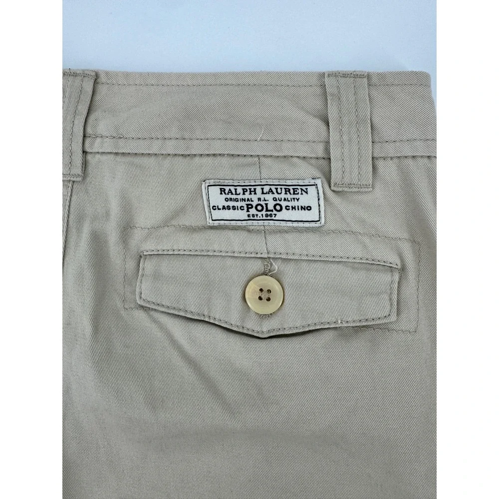 Polo Ralph Lauren Womens Cargo Shorts 12 New Basic Sand Beige Cotton Chino‎ - Picture 6 of 14